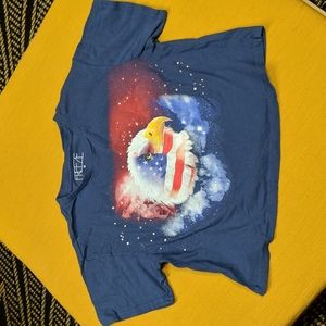 American Eagle Freeze patriotic eagle flag crop top